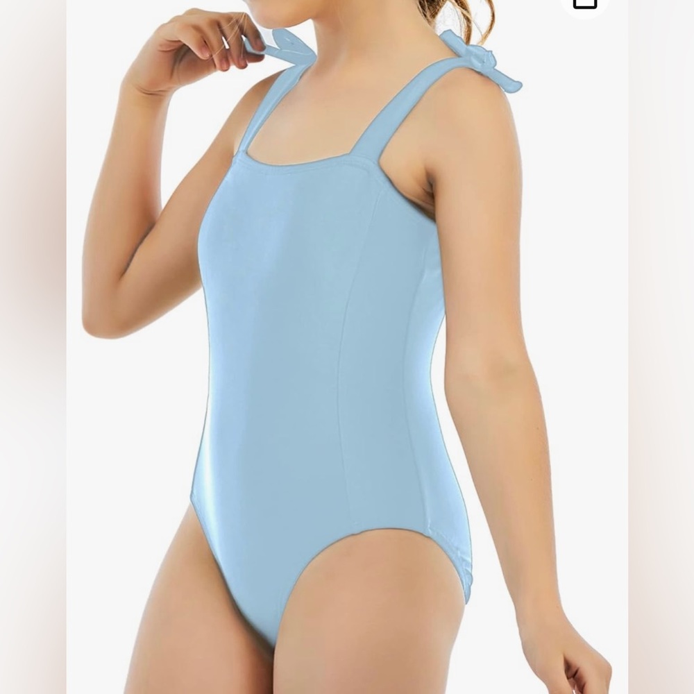 MIENOE Teen Girls Swimsuits One Piece Kids  Chest Pads Girl Sun Protection